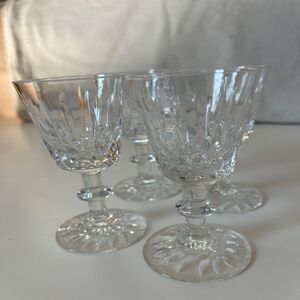 Set 4 Vintage Royal Brierley Waterford Crystal Cordial Wine Goblet Glass Ascot